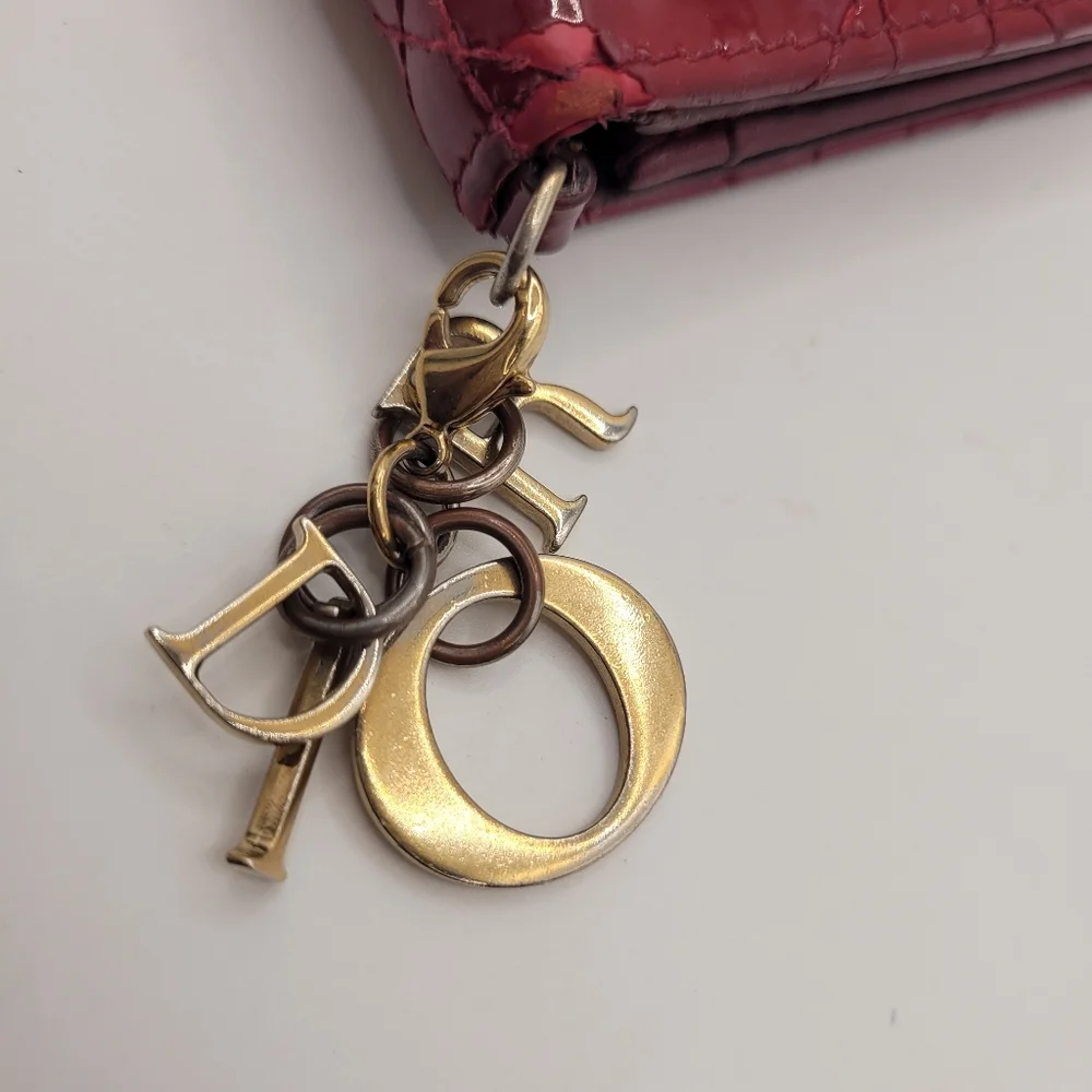 Christian Dior Red Patent Wallet